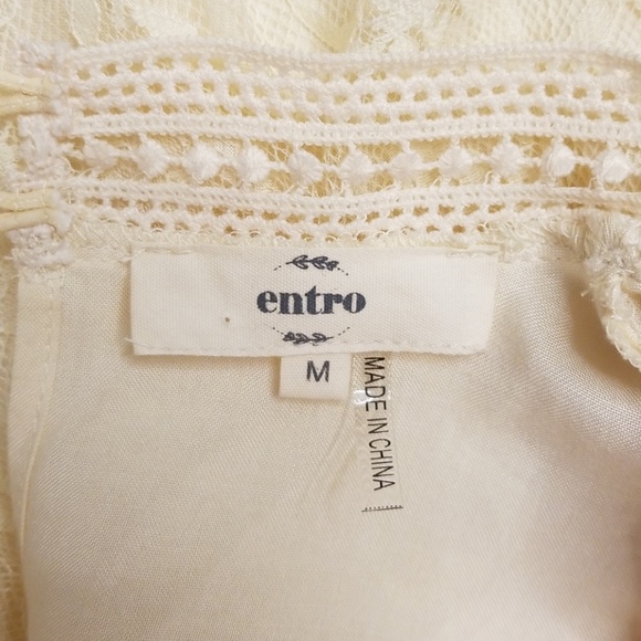 Entro lace cream shirt size M - Picture 4 of 4